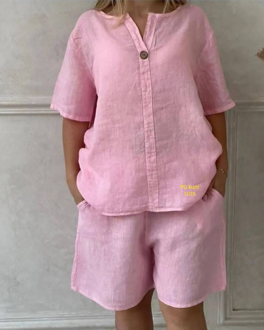Cotton flex short kurta set