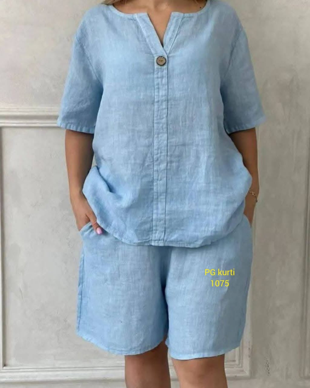 Cotton flex short kurta set