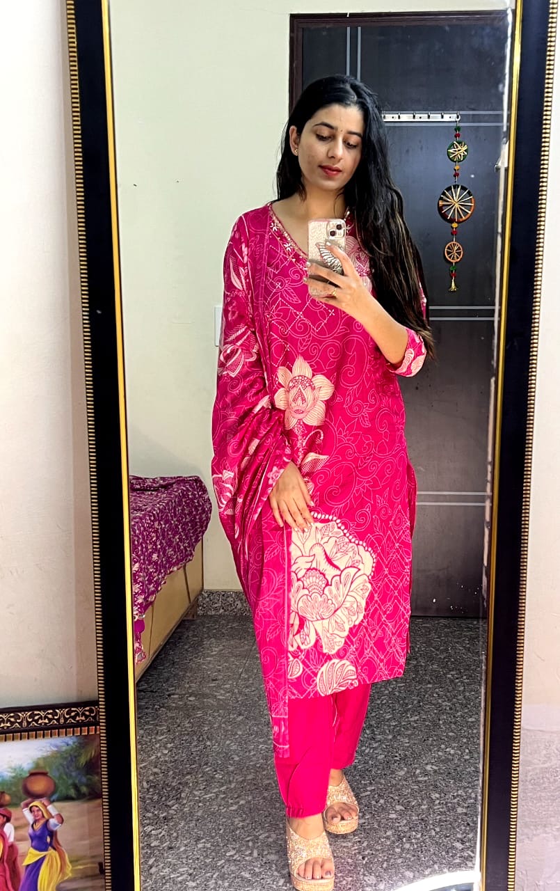 Cotton three piece suit set