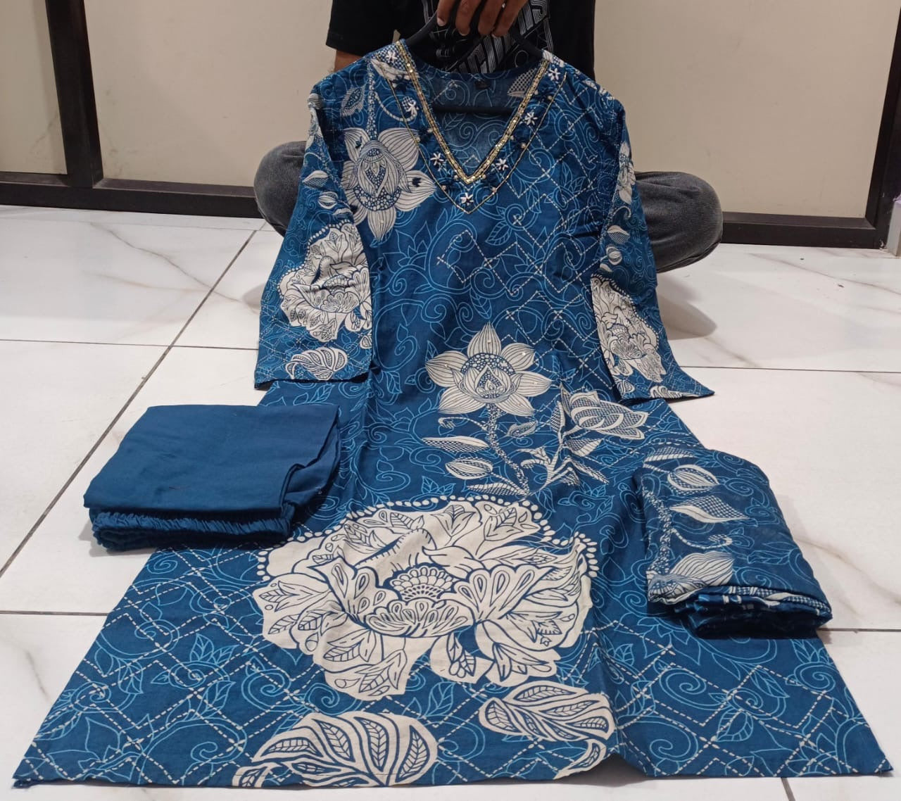 Cotton three piece suit set