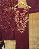 Bandhej Kurta Bottom Dupatta Set