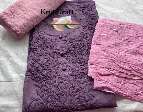 Bandhej Kurta Dupatta Set
