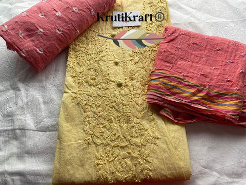 Bandhej Kurta Dupatta Set