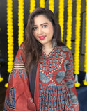 Ajrakh Anarkali suit