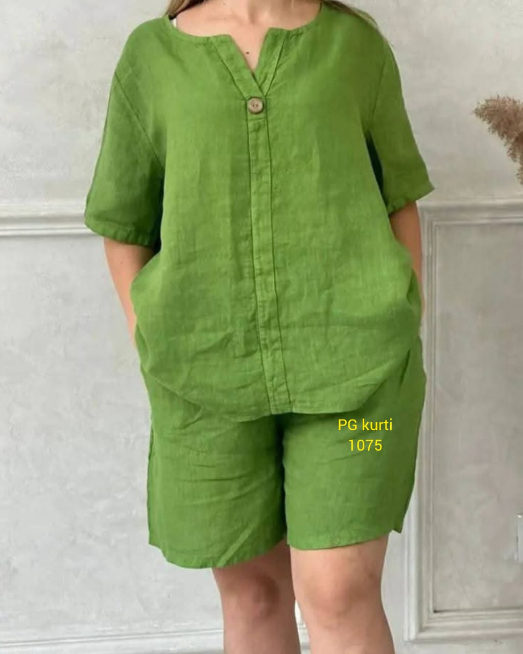 Cotton flex short kurta set