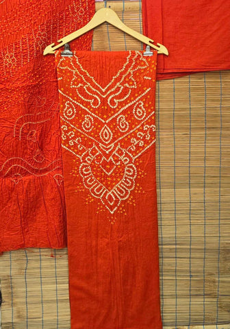 Bandhej Kurta Bottom Dupatta Set