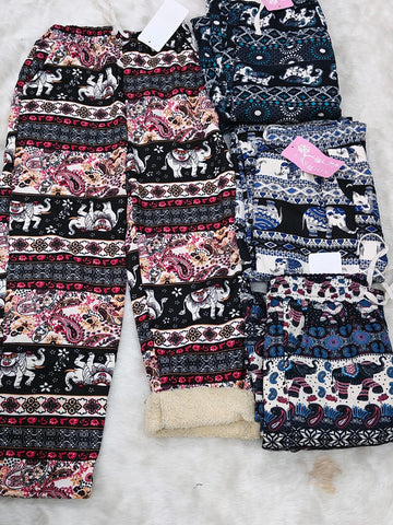 Woolen printed pant