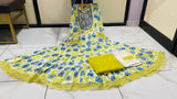 Anarkali with embroidery work kurti pant set