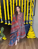 Ajrakh Anarkali suit