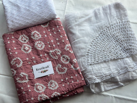 Bandhani Kurta Bottom Dupatta Set